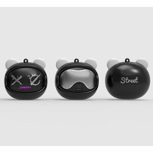 Bezdrôtový Bluetooth reproduktor FlipFlop Emoji - čierny