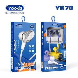 Slúchadlá Yookie YK70 3,5mm konektor - Biele