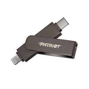 Patriot iLuxe Stick C MFi/128GB/USB 3.2/Lightning + USB-C/Černá