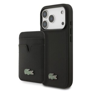 Lacoste Iconic Petit Pique MagSafe Zadní Kryt + Peněženka pro iPhone 17 Pro Black