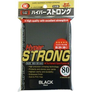 KMC Standard Sleeves - Hyper Strong Black (80 obalov)