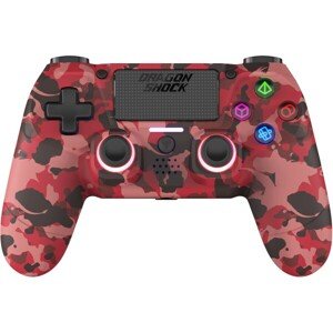 DragonShock Mizar bezdrôtový ovládač PS4 Red Camo