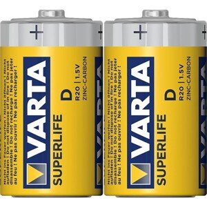 Varta R20/2P Superlife zinkovo-uhlíková batéria D (2ks)