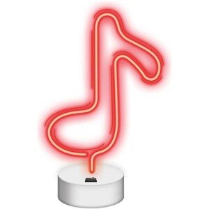 Forever Light dekoratívne LED neón na stojane Nota červená