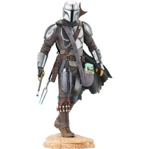 Star Wars The Mandalorian Premier Collection 1/7 The Mandalorian with The Child 25 cm