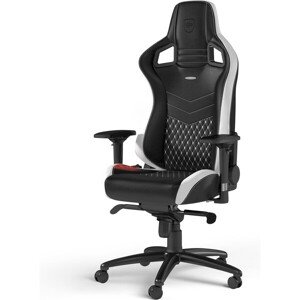 noblechairs EPIC Real Leather herné kreslo čiernobiele