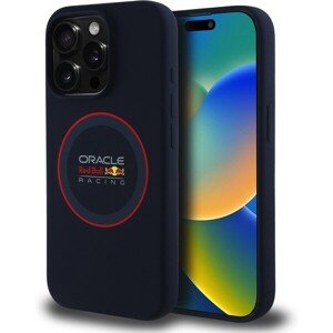 Oracle Red Bull Racing Silicone Red Ring MagSafe kryt iPhone 15 Pre modrý