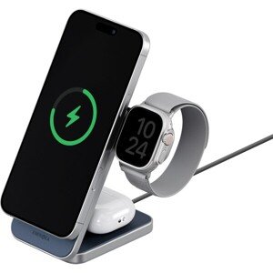 ENERGEA MagTrio Plus 3v1 Foldable (Qi2) MagSafe nabíjačka modrá