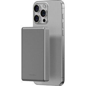 ENERGEA AluPac 10K MagSafe hliníková powerbanka, 10000mAh, prírodný titán