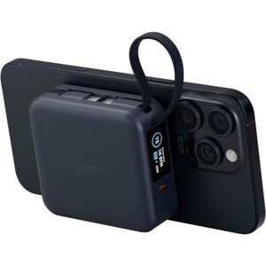 ENERGEA MagPac Mini Plus MagSafe powerbanka s káblom, 10000mAh, modrá
