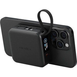 ENERGEA MagPac Mini Plus MagSafe powerbanka s káblom, 10000mAh, čierna