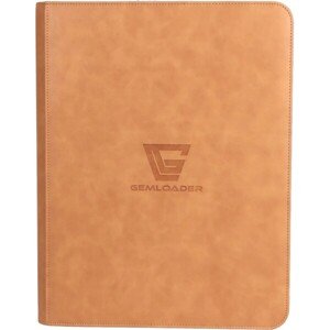 Gemloader Premium album na toploadery 216 ks se zipem oříškové