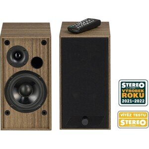 AQ M25 aktívne stereo reproduktory s BT hnedé