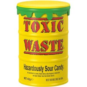 Kyslé cukríky Toxic Waste - Žltý súdok 42g