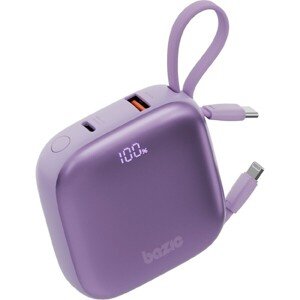 Energea Bazic GoPower Fusion powerbanka 10000mAh s káblami fialová