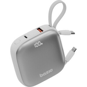 Energea Bazic GoPower Fusion powerbanka 10000mAh s káblami sivá