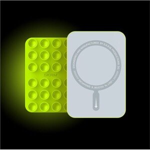 SKINARMA STAX MagSafe magnetický držiak s prísavkami biely/neónový