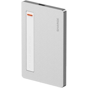 SHARGE Disk Plus SSD puzdro s USB-C káblom strieborné