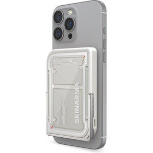 SKINARMA Nexus Mecha MagSafe powerbanka so stojanom, USB-C, PD (5000 mah) svetlo šedá