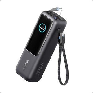 Anker powerbanka Zolo 25000mAh, 165W s káblom USB-C sivá