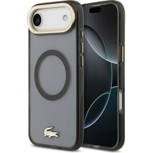 Lacoste PC/TPU Frosted Finish Gold Logo MagSafe kryt iPhone Air čierny
