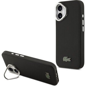 Lacoste Iconic Petit Pique Camera Stand MagSafe kryt iPhone 17 čierny