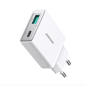 Joyroom JR-TCF14 Super tenká nabíjačka USB-A + USB-C, 20 W, biela