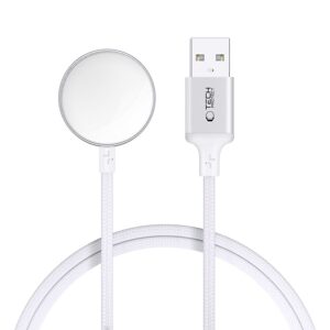 Tech-Protect UltraBoost MC02 Magnetický nabíjací kábel pre Apple Watch - USB-A 1 m, biely
