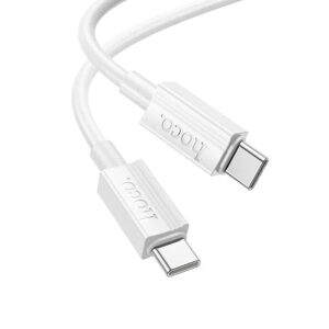 Hoco X107 kábel USB-C - USB-C, 3A 60W, 1 m, biely