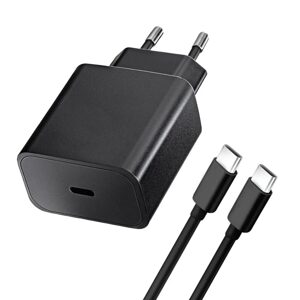 BlueStar nabíjačka USB-C + kábel USB-C - USB-C 3A 20W, PD, QC 4.0, TFB-TC-20WPD, čierna