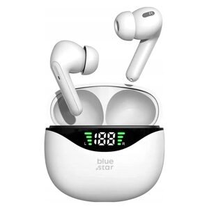 BlueStar Bezdrôtové Bluetooth slúchadlá TWS T60, biele