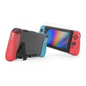 GEAR4 D3O Kita Grip 360 puzdro, Nintendo Switch, priehľadné