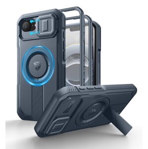 Dexnor MagSafe 360 Kickstand Camprotector kryt iPhone 16e, modrý