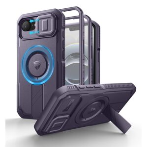 Dexnor MagSafe 360 Kickstand Camprotector kryt iPhone 16e, fialový