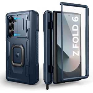 Dexnor 360 Kickstand Camprotector kryt na Samsung Galaxy Z Fold 6, modrý
