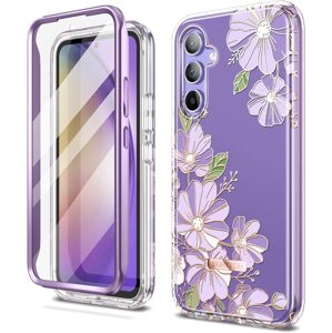 Suritch 360 Flower obal na Samsung Galaxy A54, fialový