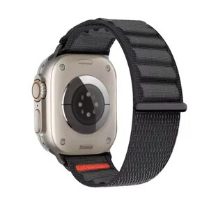 JP Nylonový remienok Alpine Loop, Apple Watch 1 / 2 / 3 / 4 / 5 / 6 / 7 / 8 / 9 / 10 / SE (38 / 40 / 41 / 42 mm), čierny