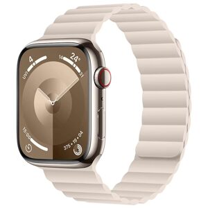 JP Silikónový magnetický remienok, Apple Watch 1 / 2 / 3 / 4 / 5 / 6 / 7 / 8 / 9 / 10 / SE (38 / 40 / 41 / 42 mm), biely