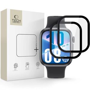 Tech-Protect Glass Flex+, Huawei Watch Fit 3 / 4, čierne, 2 kusy