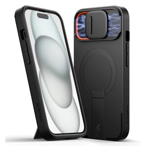 Suritch MagSafe Kickstand Camprotector obal iPhone 15, čierny