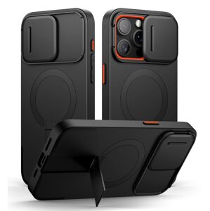 Suritch MagSafe Kickstand Camprotector obal iPhone 15 Pro Max, čierny