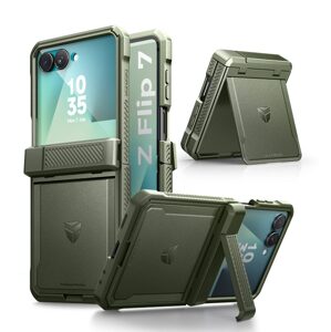 Dexnor 360 Kickstand obal Samsung Galaxy Z Flip 7, zelený