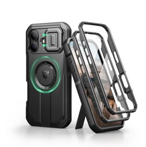 Dexnor MagSafe 360 Kickstand Camprotector obal iPhone 17, čierny