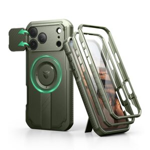 Dexnor MagSafe 360 Kickstand Camprotector obal iPhone 17 Pro Max, zelený