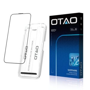 OTAO Sapphire Tvrdené sklo s aplikátorom, iPhone 15 Pro Max, čierne