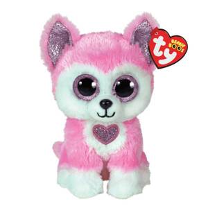 TY Ružový pes husky, Hunk 15 cm TY_36370