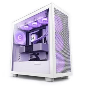 NZXT case H7 Flow RGB  3x 140 mm fan  glass  mesh panel  white CM-H71FW-R1
