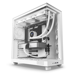 NZXT case H6 Flow, ATX, Compact Dual Chamber Mid Tower, white CC-H61FW-01