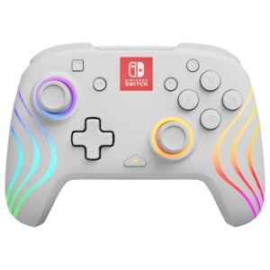 PDP bezdrôtový ovládač pre Nintendo Switch Afterglow Wave, biela 500-238-WH