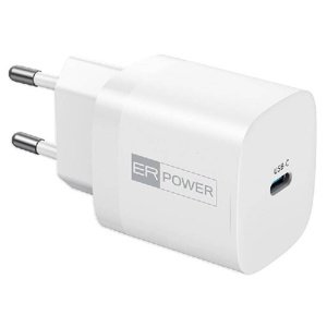 ER POWER Sieťová nabíjačka GaN USB-C, 33 W, biela ERPW33GPD1-WH
